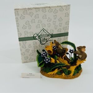 Charming Tails Mouse Figurine  Fitz & Floyd Fern Tickle Mice in Woodland Flowers